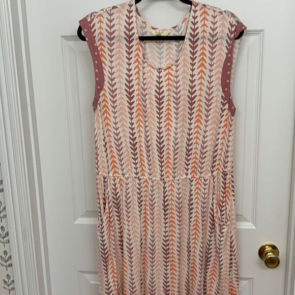 Matilda Jane Sz Large sleeveless pocketed dress. Very soft, comfortable & classy - Picture 1 of 11